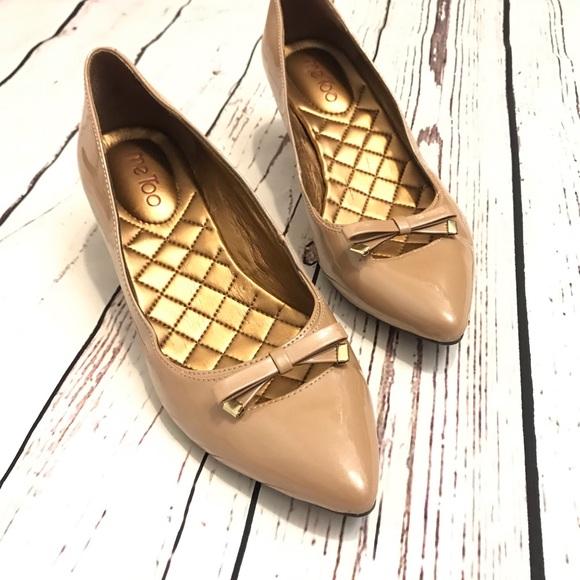 me too Shoes - 🍭Me Too | Pointy Bow Peach Small Heels Size 9